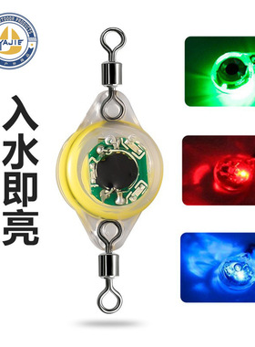 日本进口海钓诱鱼灯3D仿真鱼眼灯led钓鱼灯船钓带鱼灯聚鱼器七彩