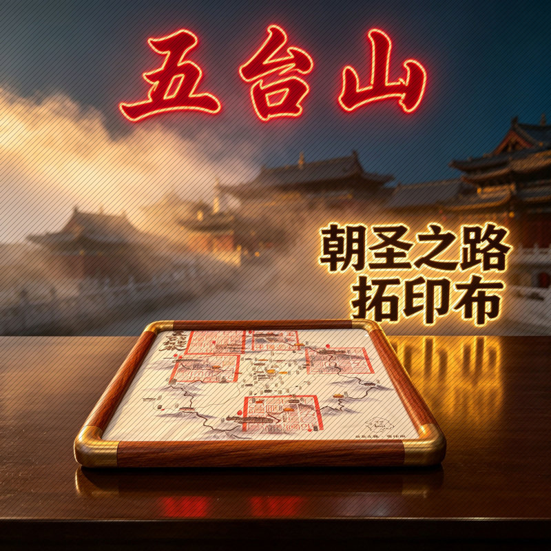 五台山朝圣之路拓印布大印手工拓