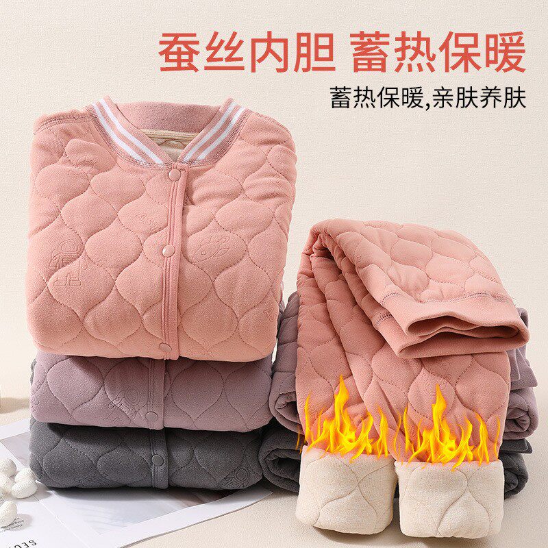 儿童校服神器加厚绒保暖内衣套装