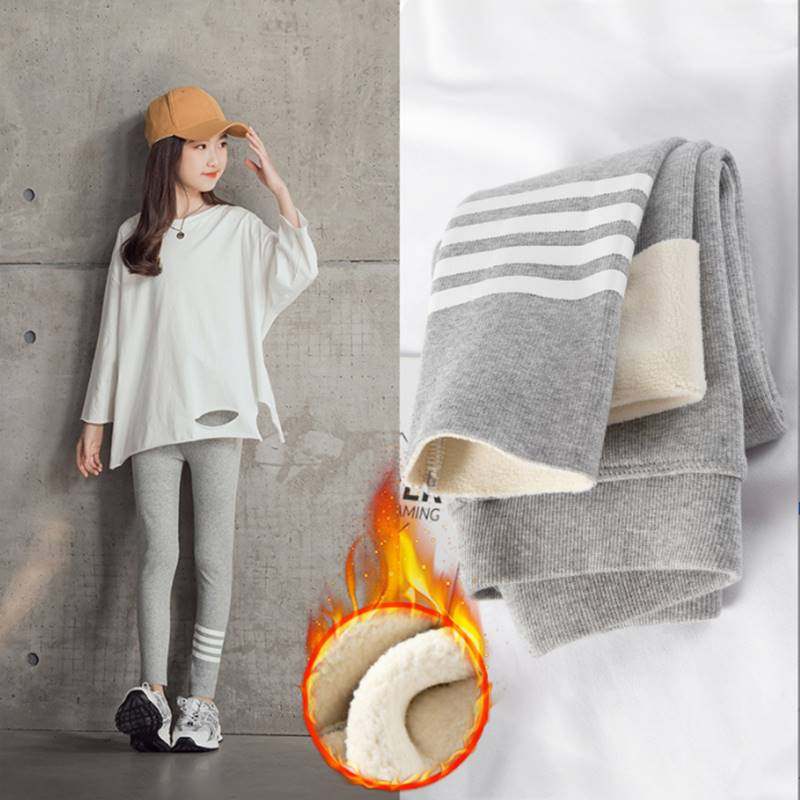 女童打底裤加绒加厚外穿裤子秋冬