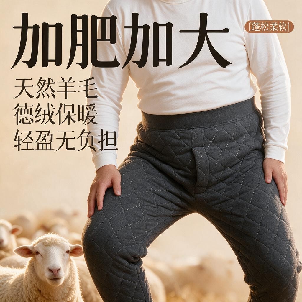 胖宝男童保暖裤加肥加大加绒加厚
