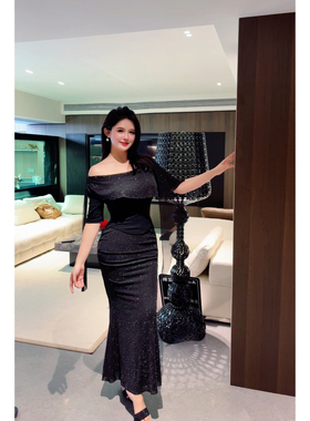 星屿佳人 优雅端庄简约大气高级性感纯欲风鱼尾裙上下装G237/G277