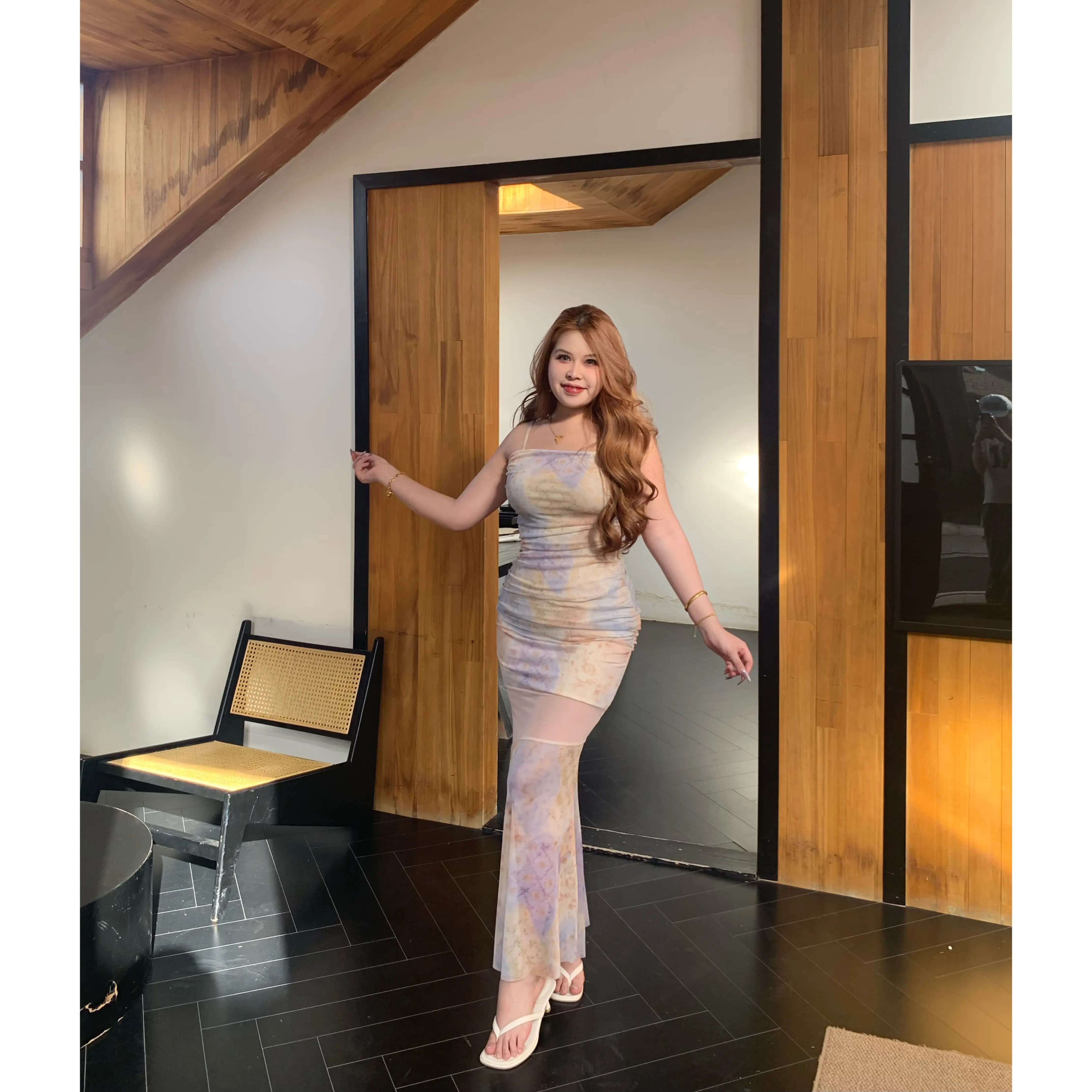 琉璃冰萃 法式梦幻风夏季气质修身显瘦吊带裙碎花包臀裙G149