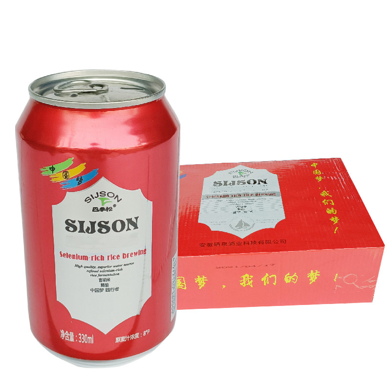 330ML*24瓶四季松大米酿造啤酒明月山酿造啤酒配料表含富硒大米