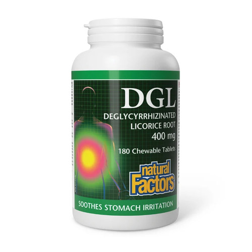 加拿大 natural factors DGL Licorice Root Extract 甘草片180片