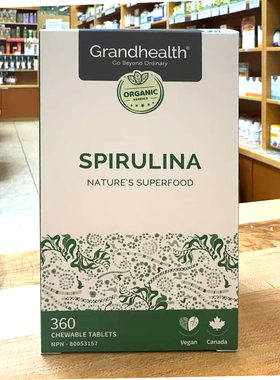 加拿大  grand health  spirulina有机蓝绿藻 螺旋藻