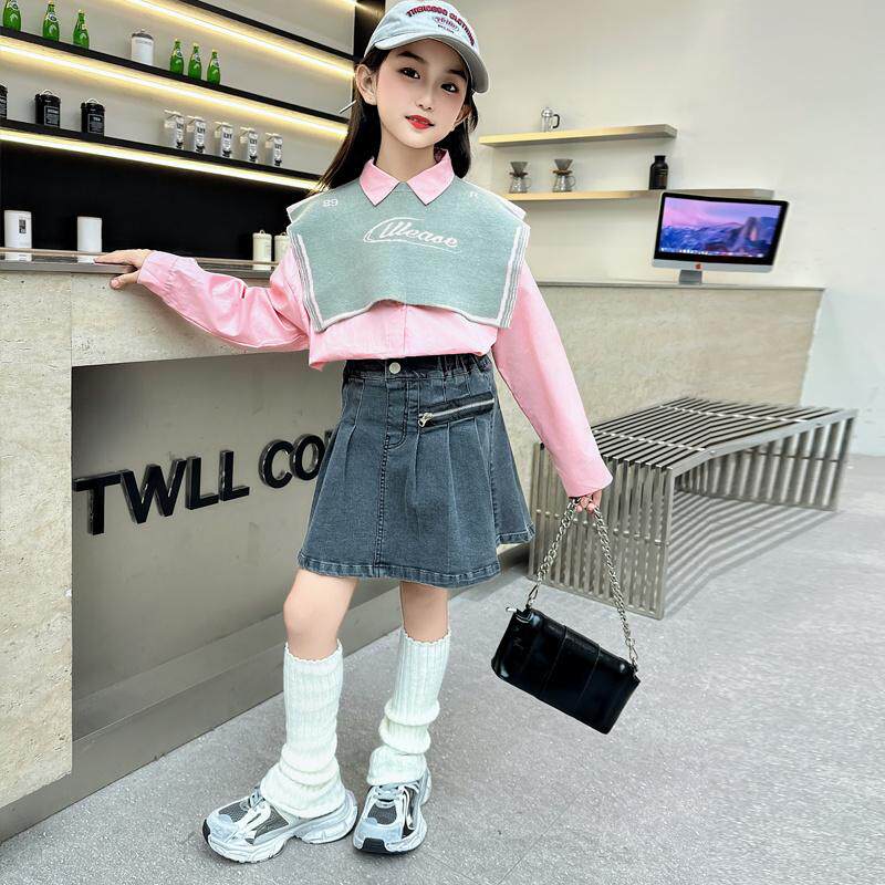 女童套装中大童装秋季三件套