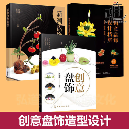 创意盘饰 罗家良+新潮盘饰造型+设计精解 食雕果酱画糖艺制作方法料理水果雕切摆盘装饰书 围边装盘设计画盘技法图解自学入门教程 - 封面