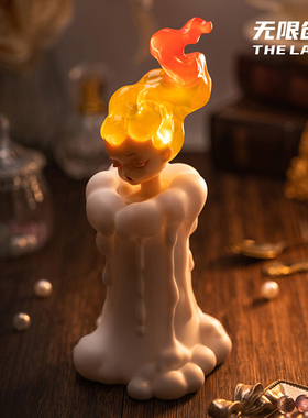 无限创燥xWAY 微光朵儿小夜灯可吹灭蜡烛灯led柔光伴睡小灯卧室呼吸灯床头氛围灯usb插电可充电 玫瑰造型 送女生节日520可爱礼物