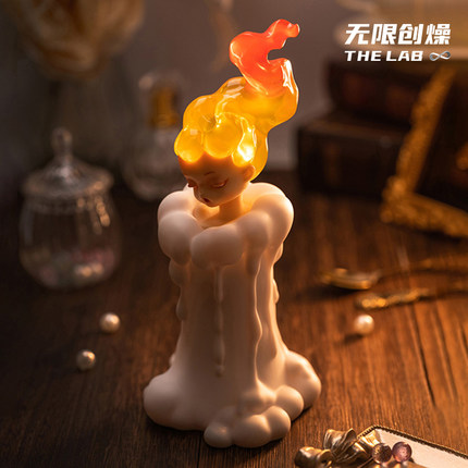 无限创燥xWAY 微光朵儿小夜灯可吹灭蜡烛灯led柔光伴睡小灯卧室呼吸灯床头氛围灯usb插电可充电 玫瑰造型 送女生节日520可爱礼物