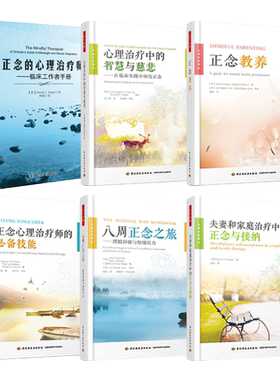 正念的心理治疗师-临床工作者手册+技能+智慧与慈悲+八周正念之旅-摆脱抑郁与情绪压力+夫妻和家庭治疗中的正念与接纳+教养
