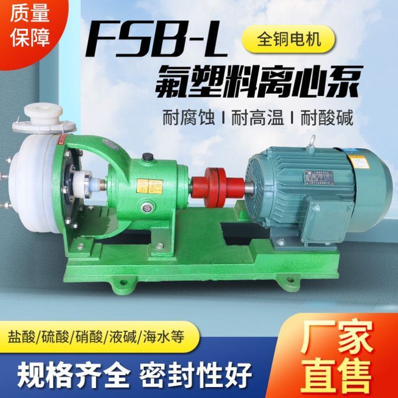FSB型氟塑料泵 65FSB-32L-5.5KW耐磨耐腐蚀离心泵 高分子氟塑料泵
