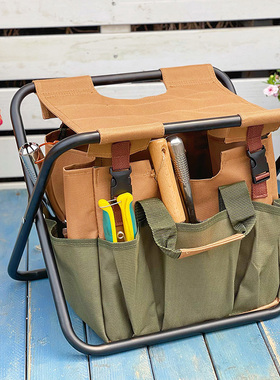 户外多功能花园种花工具收纳折叠凳可拆卸钓鱼凳露营家用多功能