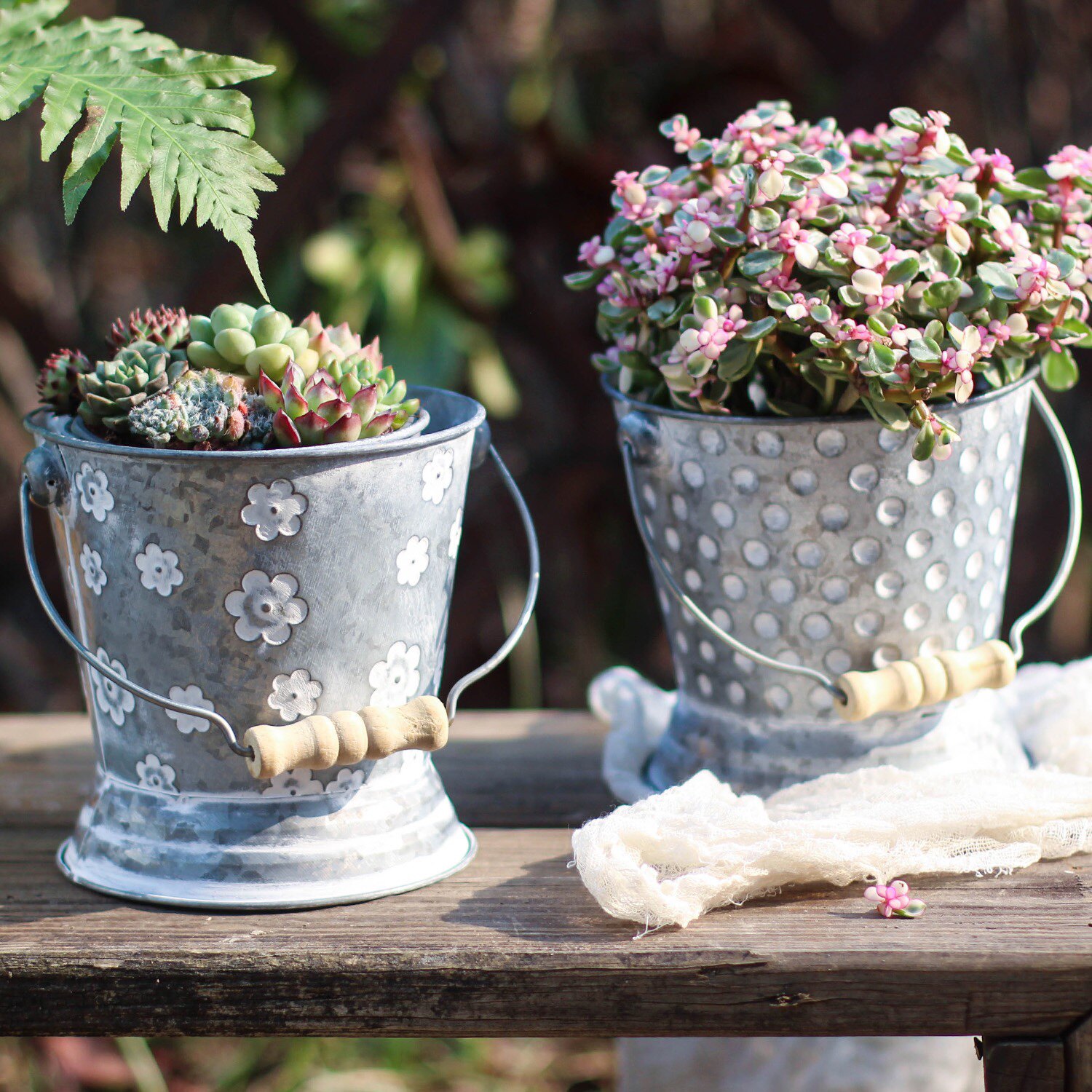 铁艺手提桶铁皮桶小水桶花盆