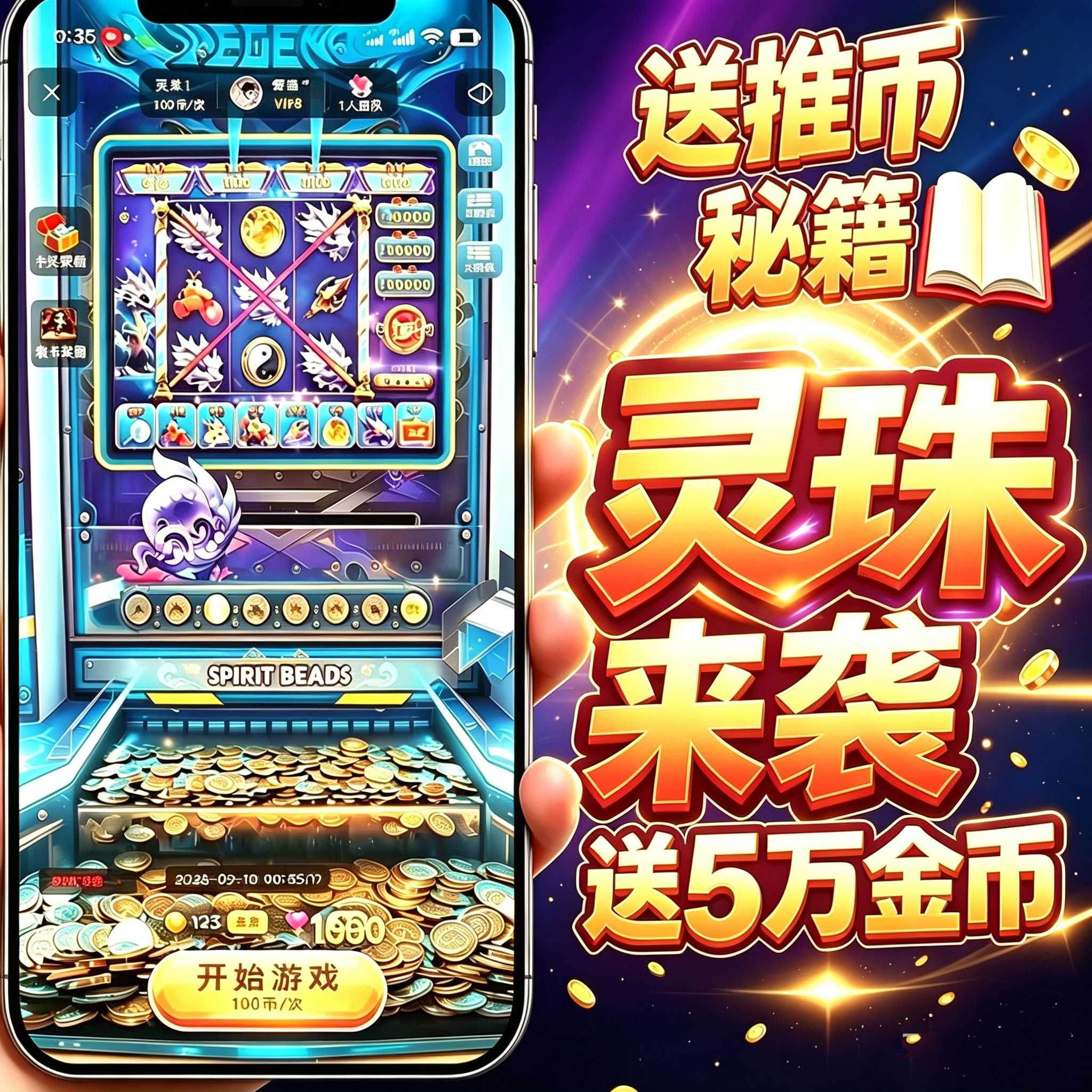 灵珠 推币机线上手机电玩城龙珠黄金一号捕虫高手家用街机游艺机
