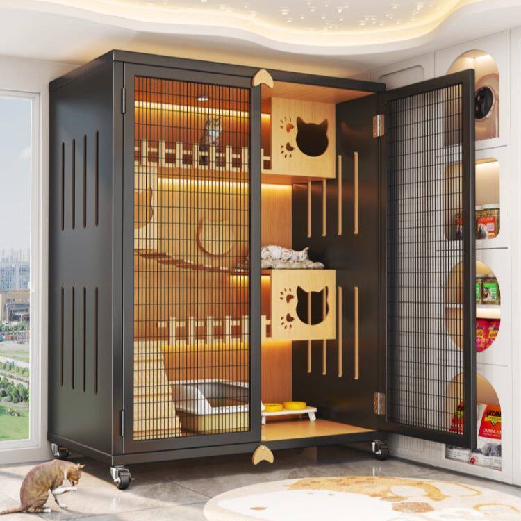 猫别墅家用猫笼子多层活动空间金属网门可移动一体透气通风猫窝