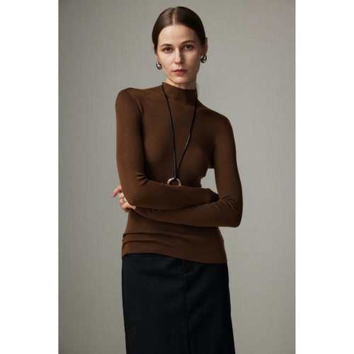 SOUL JUC黄金羊毛系列80支3股软糯亲肤半高领18针无缝羊毛打底衫