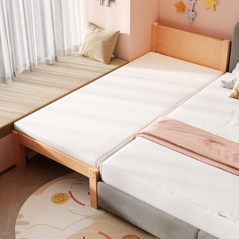 实木拼接床实木儿童床大床婴儿加宽床单人床拼接小床宝宝床平接床