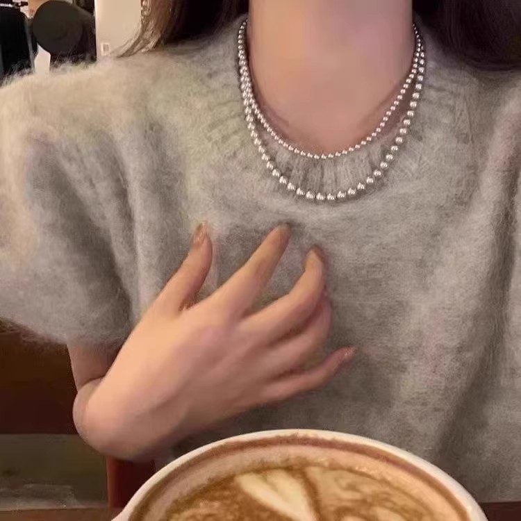 施家大溪地黑色珍珠项链女长款