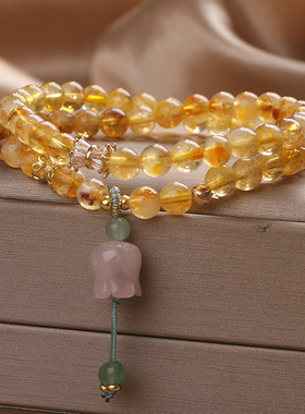 礼物双圈手链黄塔晶新中式国风