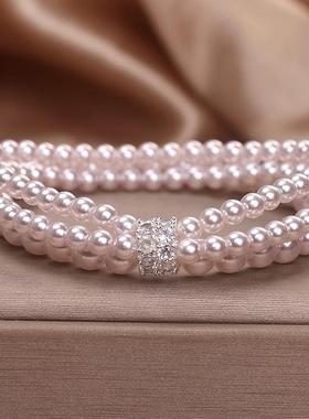 网红巴洛克珍珠多层叠戴手链