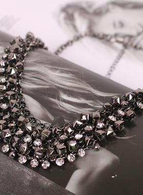 夜店夸张水晶钻朋克风韩版锁骨链