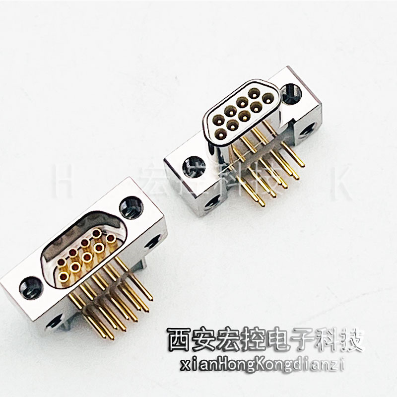 MDC-37PW MDC-37SW 弯式焊印制板式电连接器 插头插座 公头母头