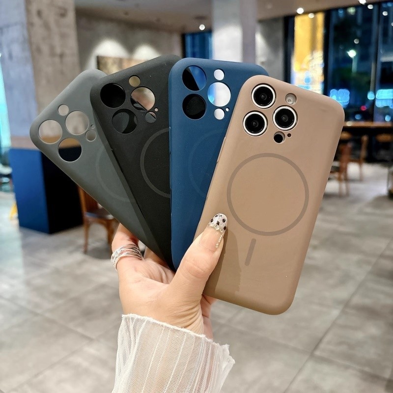 适用苹果16promax保户包iPhone15细圈磁吸充电14液态硅胶13软壳潮