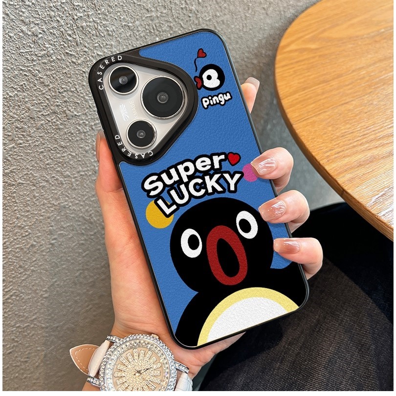 适用华为Pura80Pro+镜头不包保护包70ultra可爱企鹅P60pro+软边女