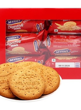 Mcvities麦维他全麦消化饼干390g进口独立包装Digestive biscuits