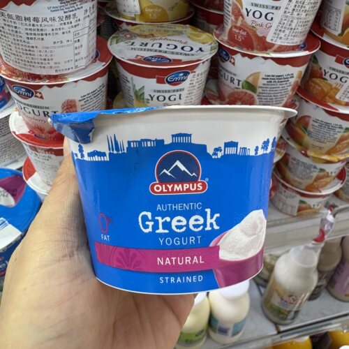 希腊奥林匹斯原味脱脂酸奶发酵乳150g进口杯装Greek yogurt 0%fat