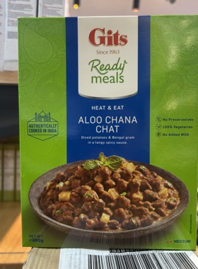 Gits Ready meals Aloo Chana Chat印度进口咖喱鹰嘴豆调味酱300g