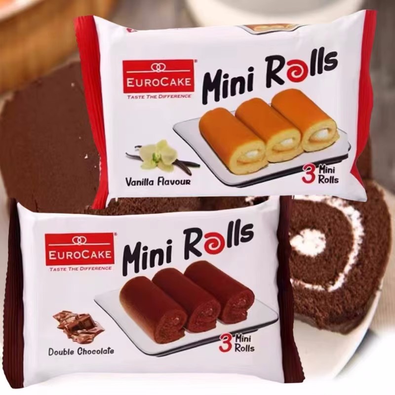多芙利瑞士巧克力味蛋糕卷60g阿联酋进口瑞士卷3个装cake rolls-封面