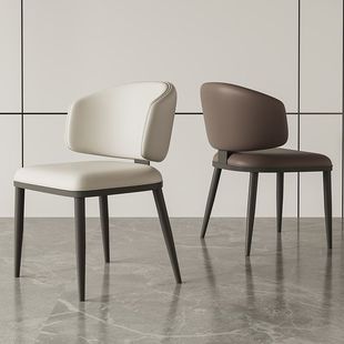 餐椅家用奶油风椅子轻奢高级靠背椅小户型餐桌椅设计师酒店餐厅椅