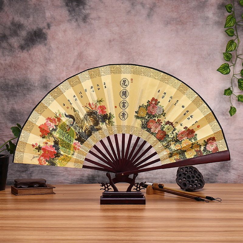 折扇中国风男金属 肥宅快乐扇大号扇子古典扇便携扇抖音西瓜扇