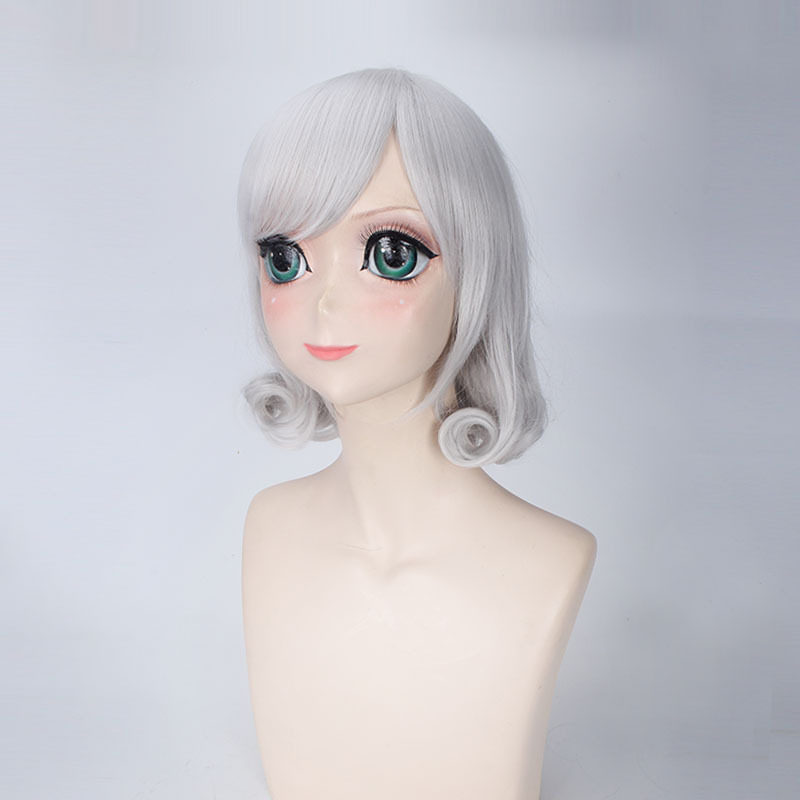 英雄联盟lol甜心安妮 银色银白色短发卷发内收 假毛cosplay假发
