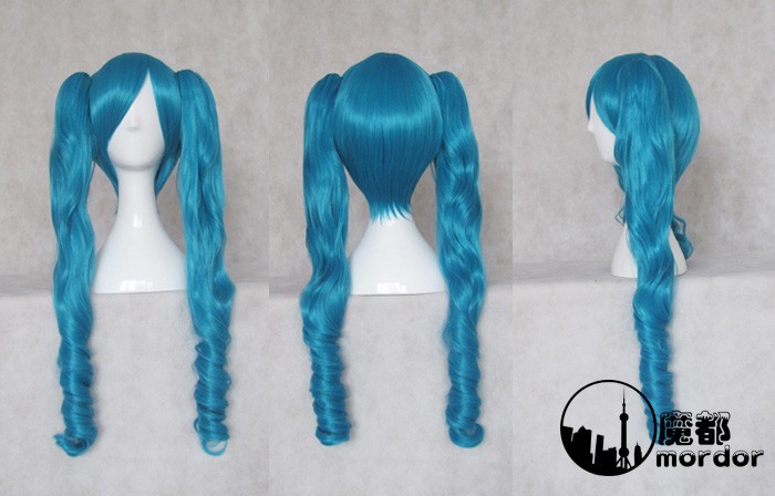 Anime cosplay Vocaloid- Hatsune Miku wig Dark blue wig