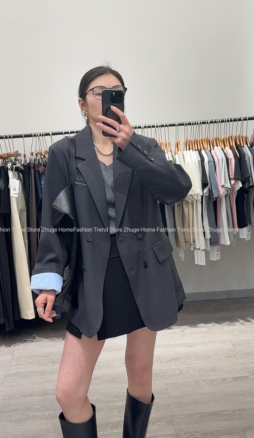 欧洲站2026春款复古翻边袖系带收腰西装女休闲宽松显瘦西服外套