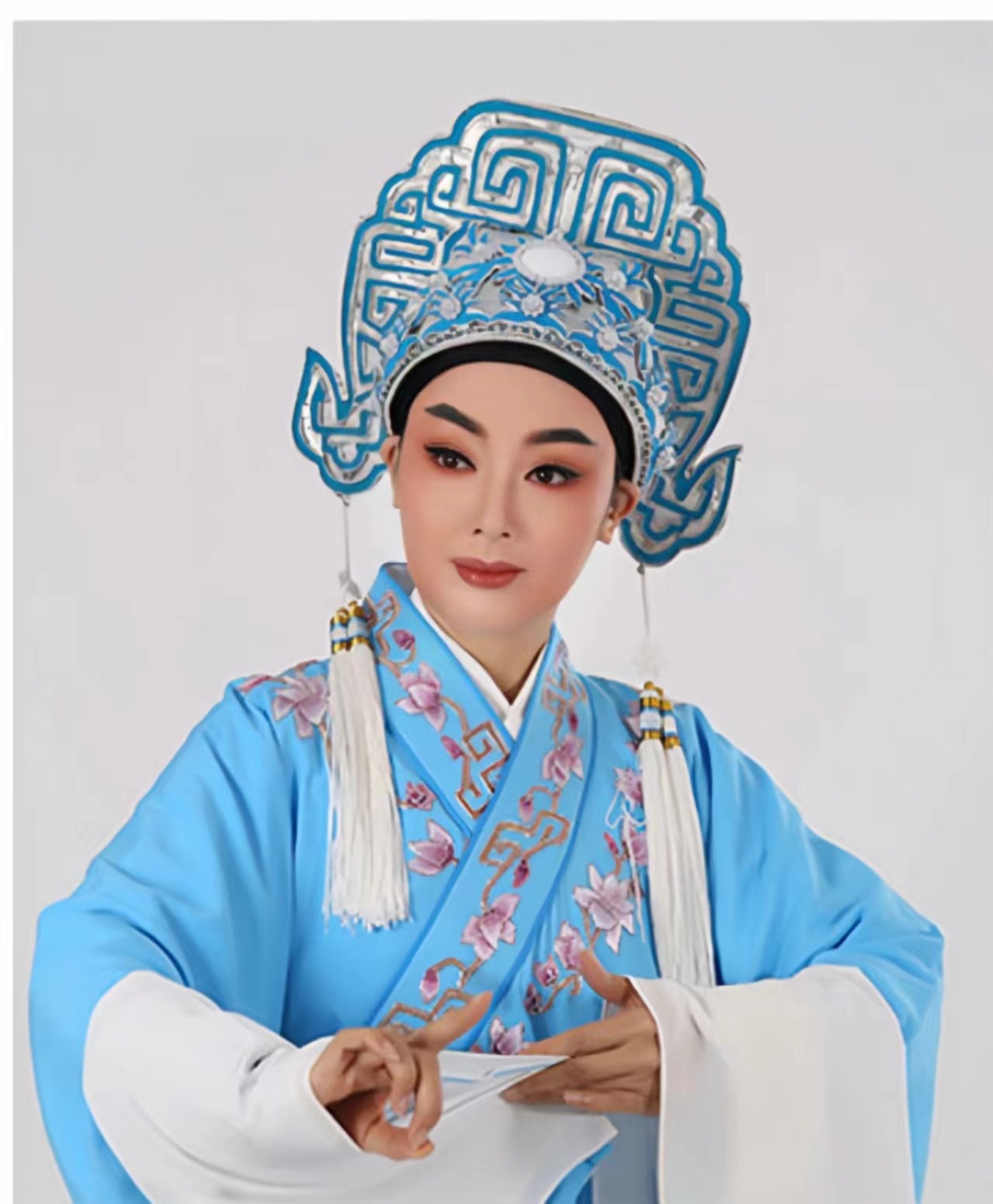 现货专业戏曲小生帽高级定制款越剧古装舞台演出服饰帽子小生帽