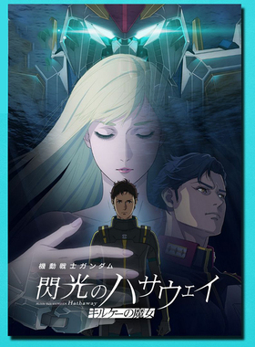 机动战士高达闪光的哈萨维海报喀耳刻的魔女宿舍背景墙贴画可定制