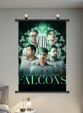 falcons猎鹰科隆Major夺冠海报NiKo挂画卷轴反恐精英CS装饰画定制