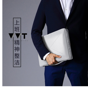 WWT笔记本电脑包15.6/17.3/13.3寸18英寸适用苹果戴尔外星人联想华硕欧美皮革电脑内胆包防水男女