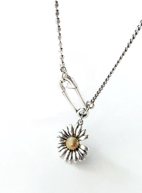 太阳花项链 女网红ins小众设计感森系小雏菊锁骨链潮流嘻哈颈