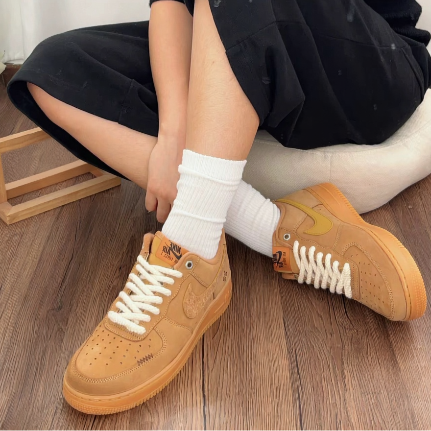 迷途定制球鞋 Nike Air Force 1 空军一号 原木印花 低帮男女同款,运动鞋new,运动休闲鞋,淘宝优惠券,粉丝福利购,淘宝优惠卷