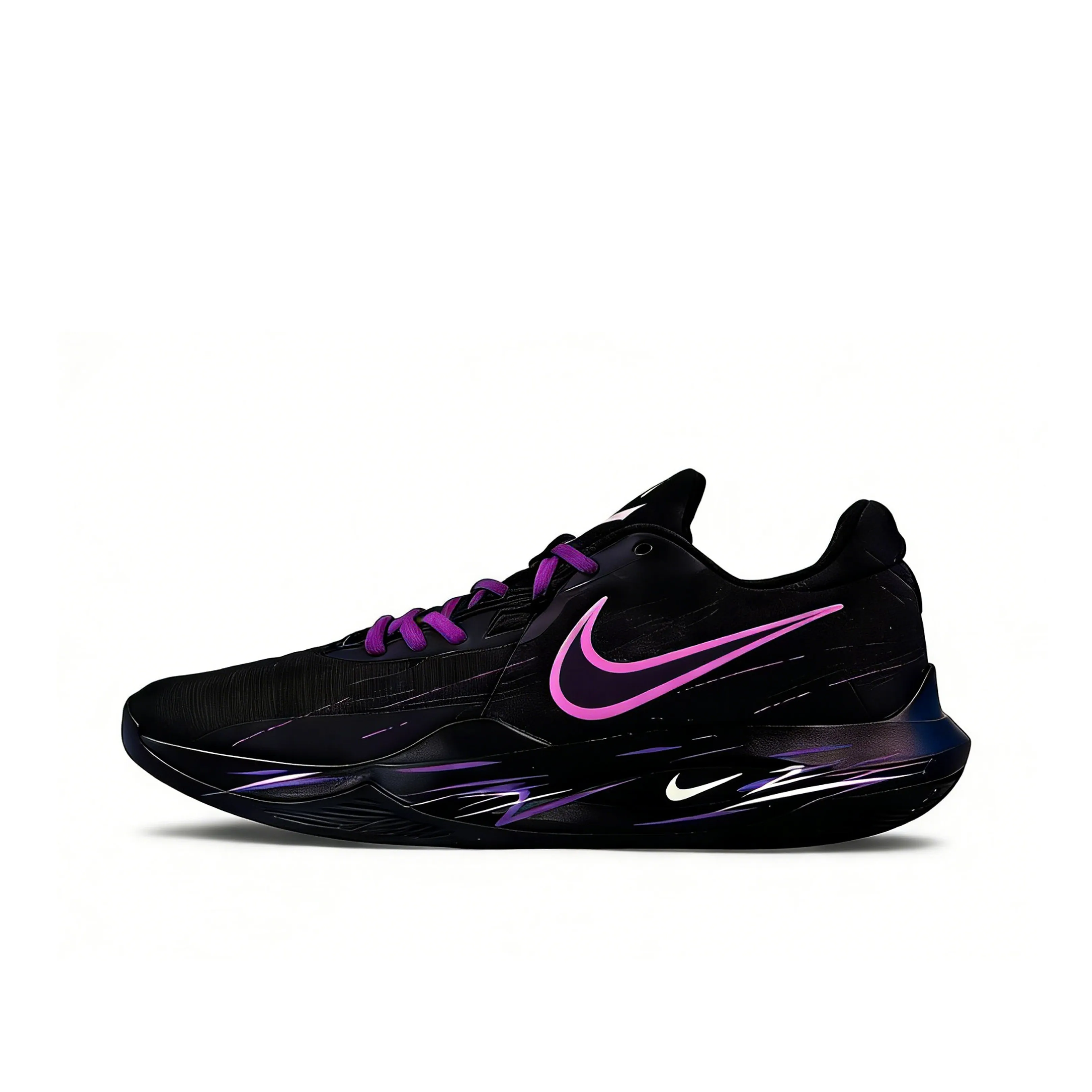 迷途定制球鞋 Nike/耐克 Precision 6 霓虹黑武士手绘涂鸦篮球鞋