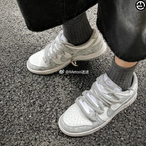 正品定制球鞋 Nike Dunk Low 永夜星河新中式手绘解构双鞋带板鞋