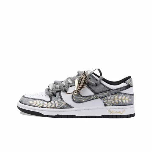 【定制球鞋】Nike Dunk Low 风吹麦浪解构双鞋带晕染男女款板鞋