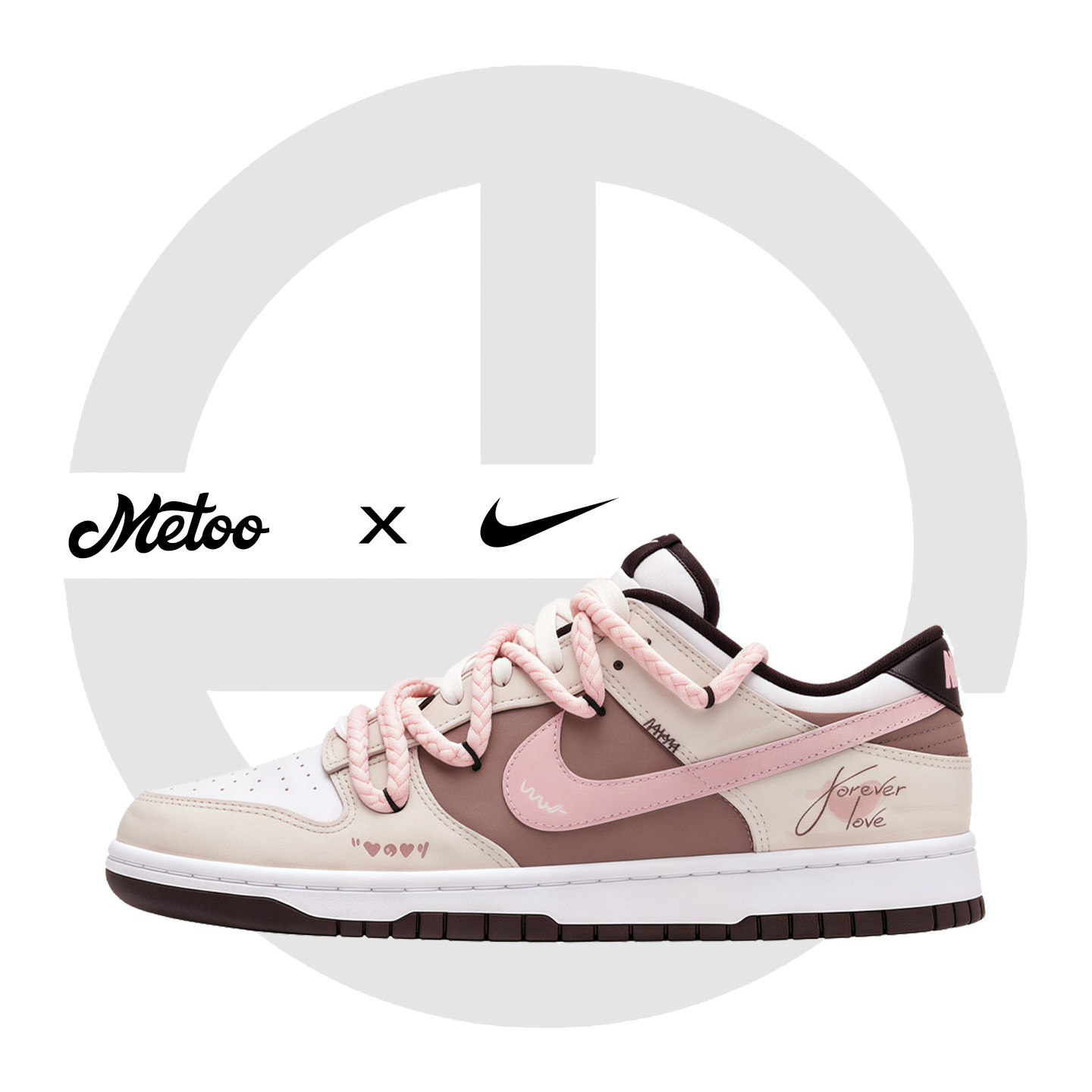 迷途定制球鞋 Nike Dunk Low 半糖日记情人节款浪漫礼遇粉咖板鞋