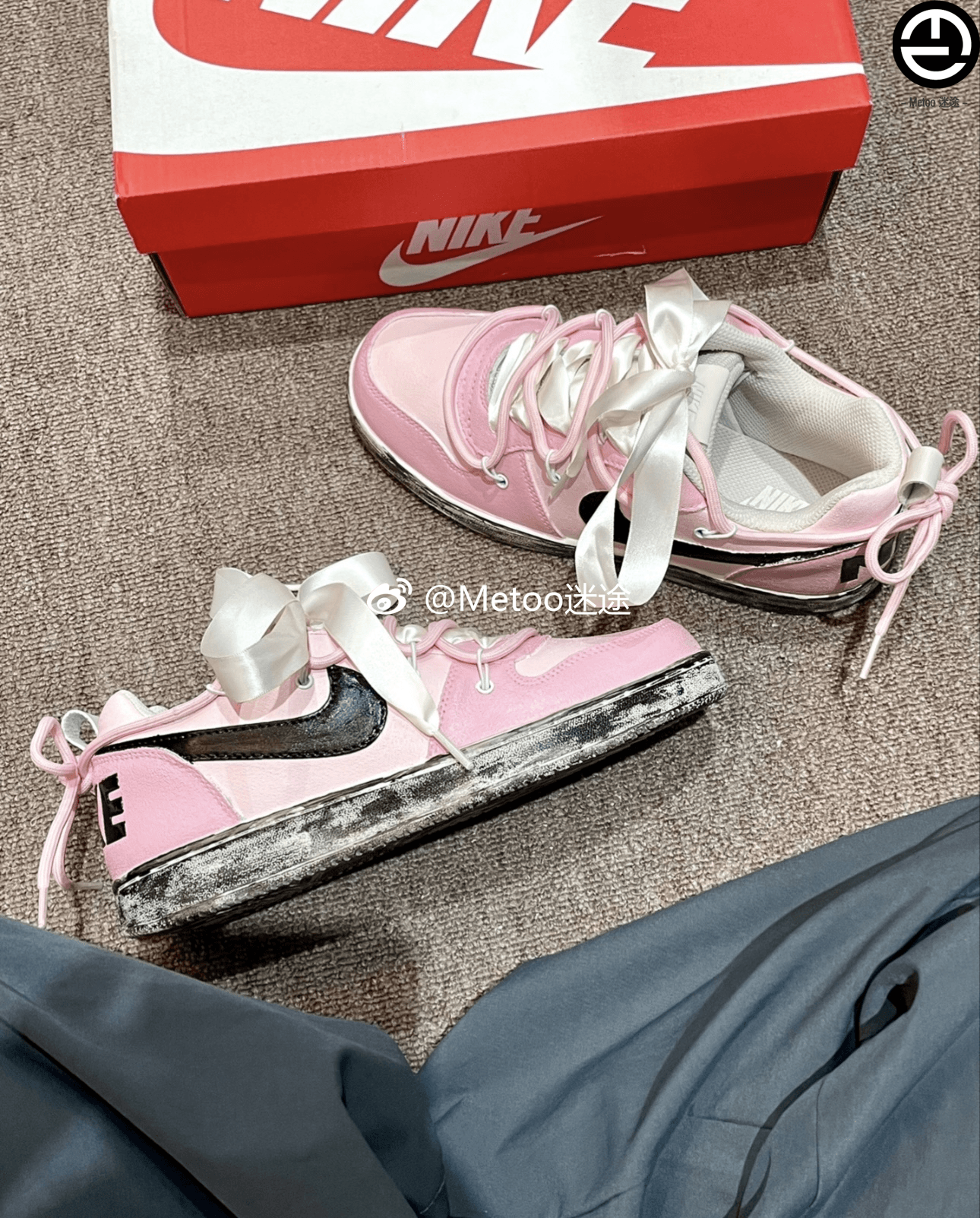 正品定制球鞋 Nike Court Borough Low 酷辣黑粉甜妹Y2K低帮板鞋