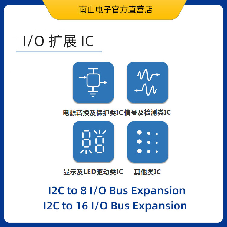 兼容PCA6416 ET6416 I/O扩展IC QFN24 I2C转GPIP